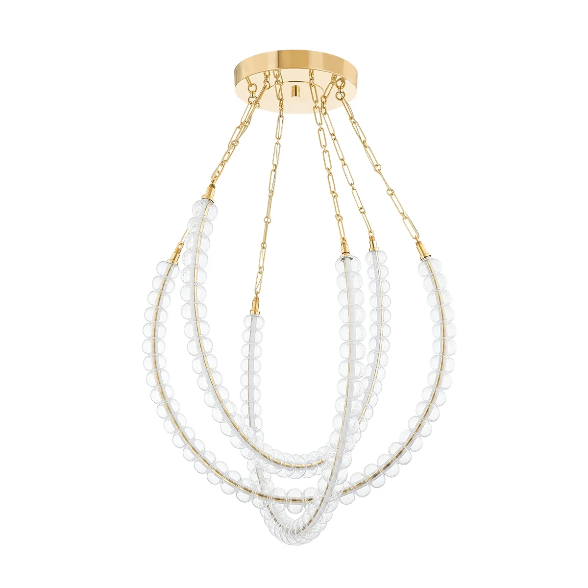 Celeste LED Chandelier in Vintage Brass