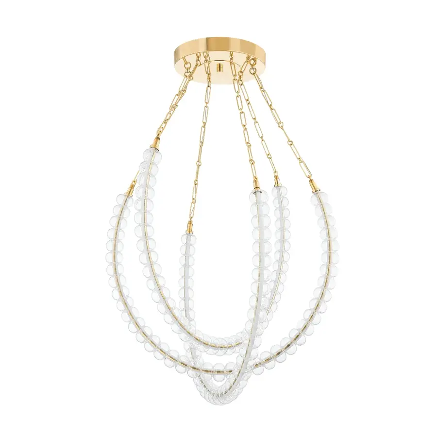 Celeste LED Chandelier in Vintage Brass