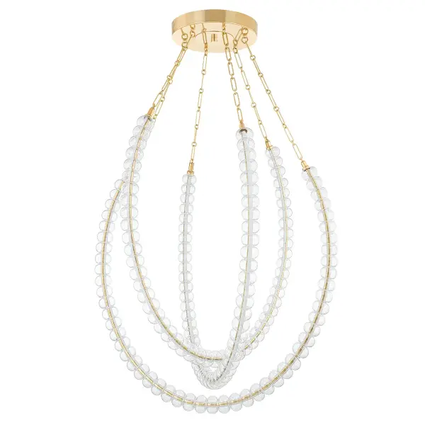 Celeste LED Chandelier in Vintage Brass