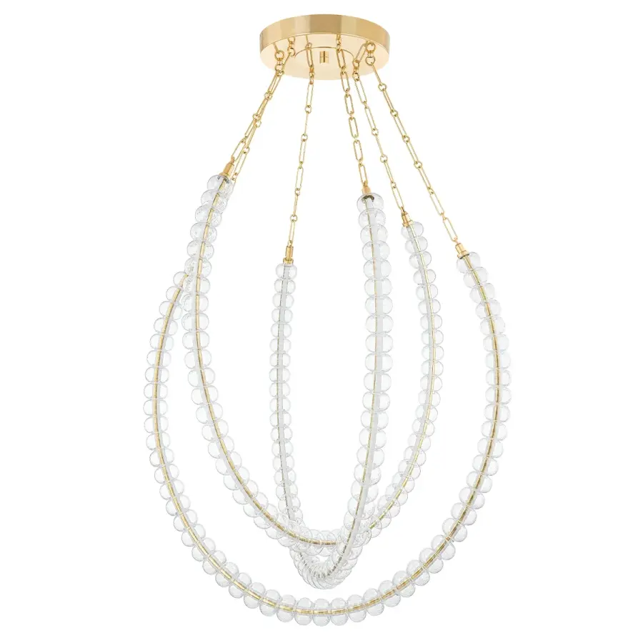 Celeste LED Chandelier in Vintage Brass