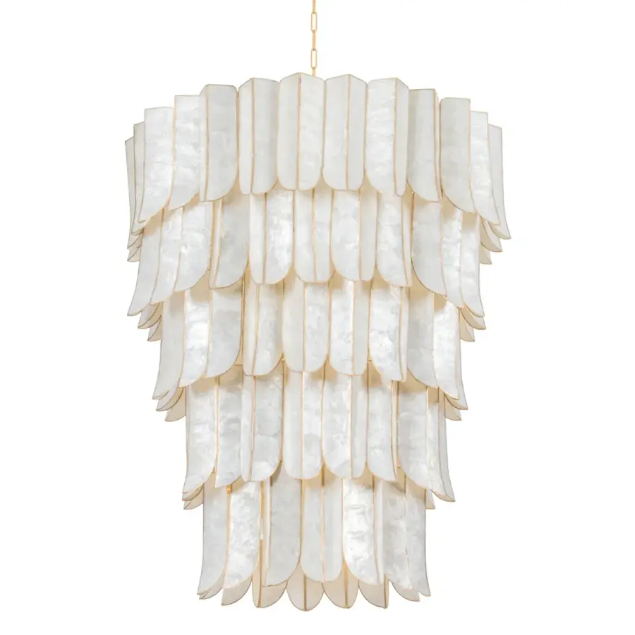 Cartagena 27-Light Chandelier in Vintage Gold Leaf