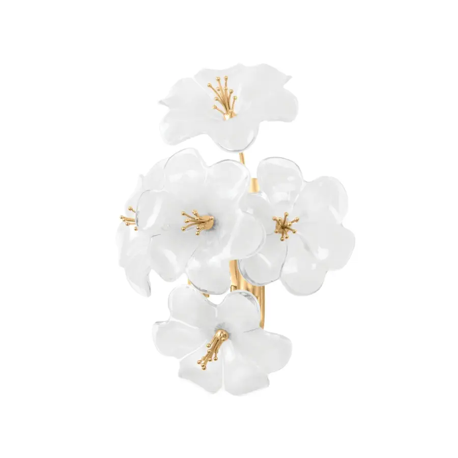 Hygea Two Light Wall Sconce in Gold Leaf
