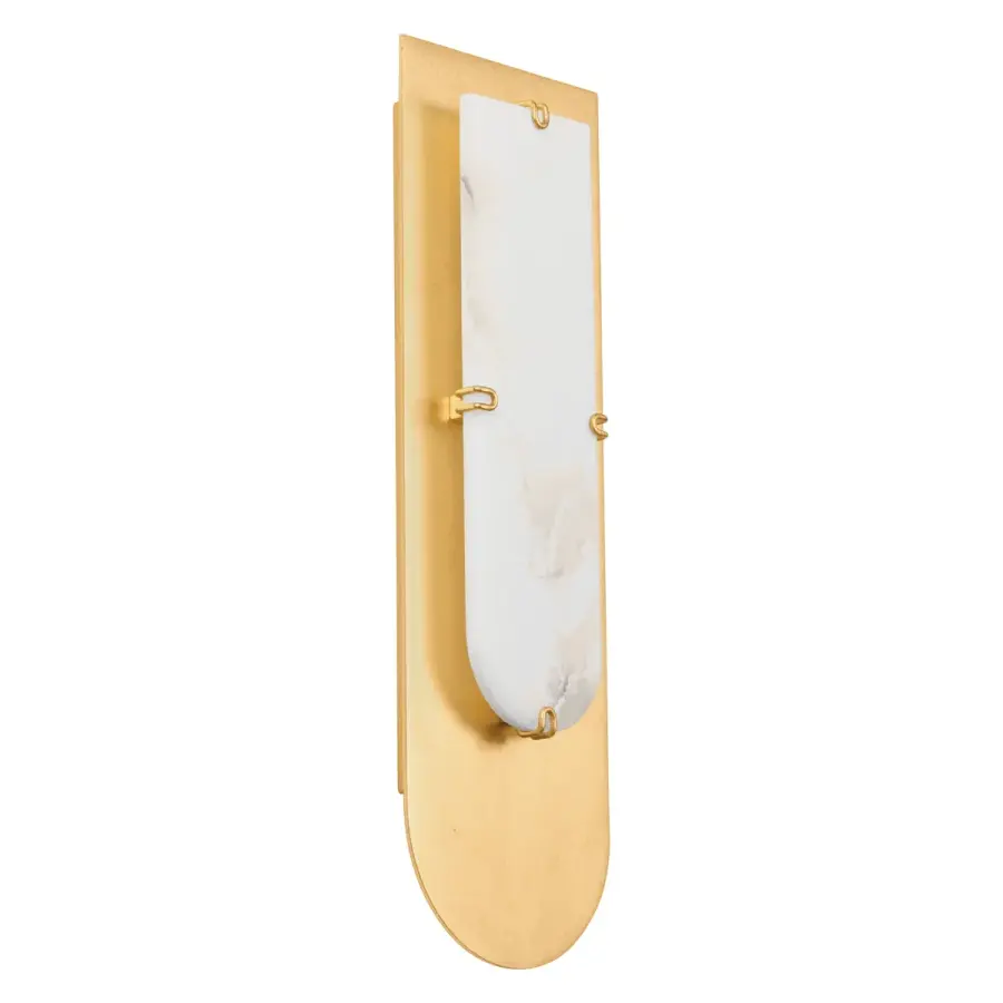 Alexandrite LED Wall Sconce in Vintage Gold Leaf