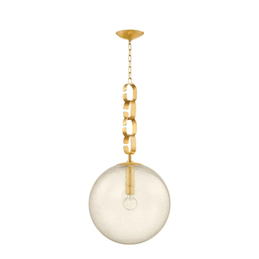 Nessa One Light Pendant in Vintage Brass