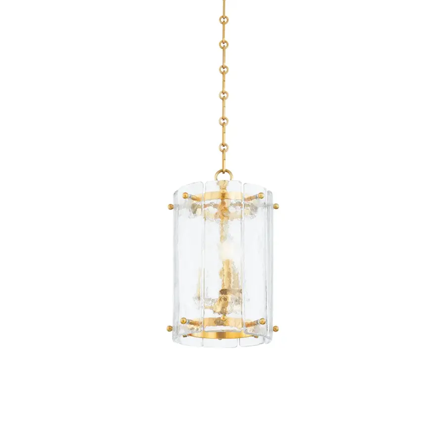 Rio Three Light Lantern in Vintage Polished Brass