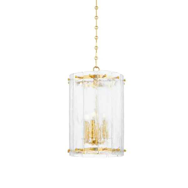 Rio Six Light Lantern in Vintage Polished Brass