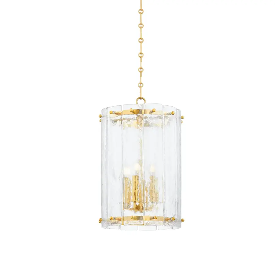 Rio Six Light Lantern in Vintage Polished Brass