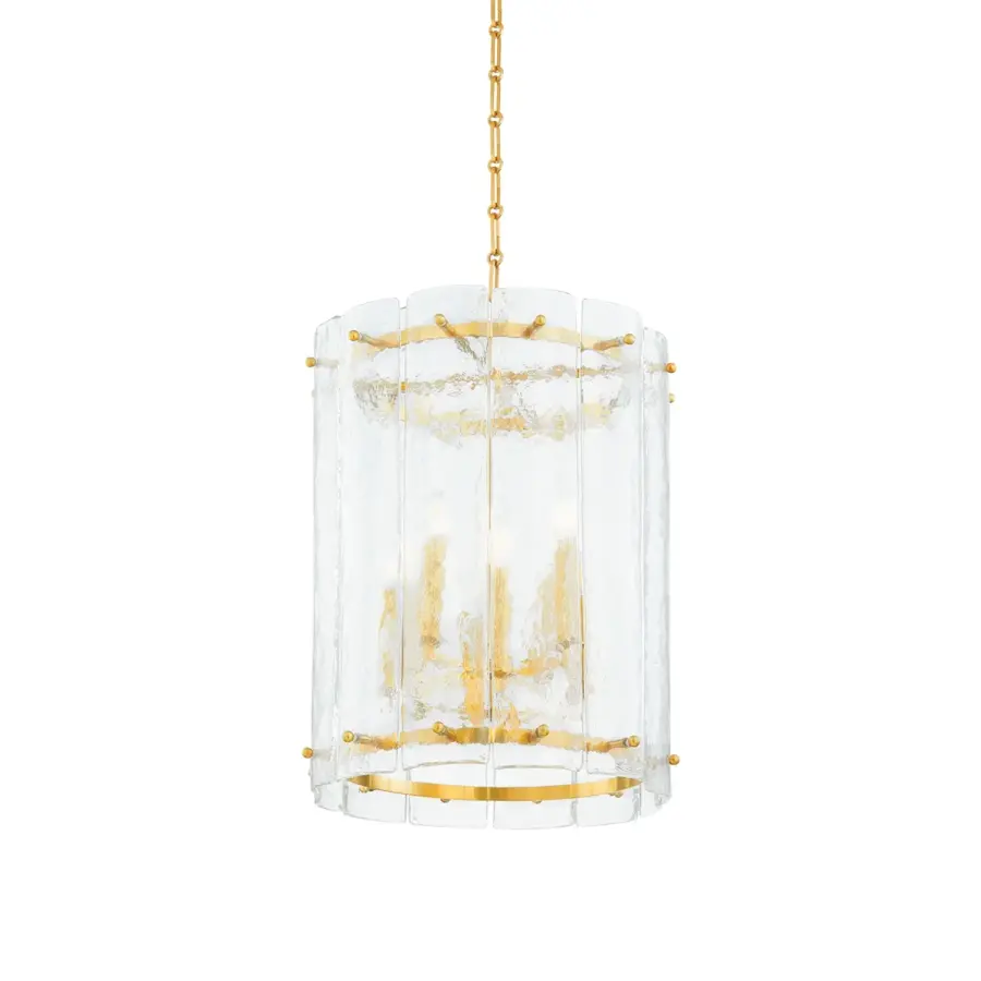 Rio Eight Light Lantern in Vintage Polished Brass