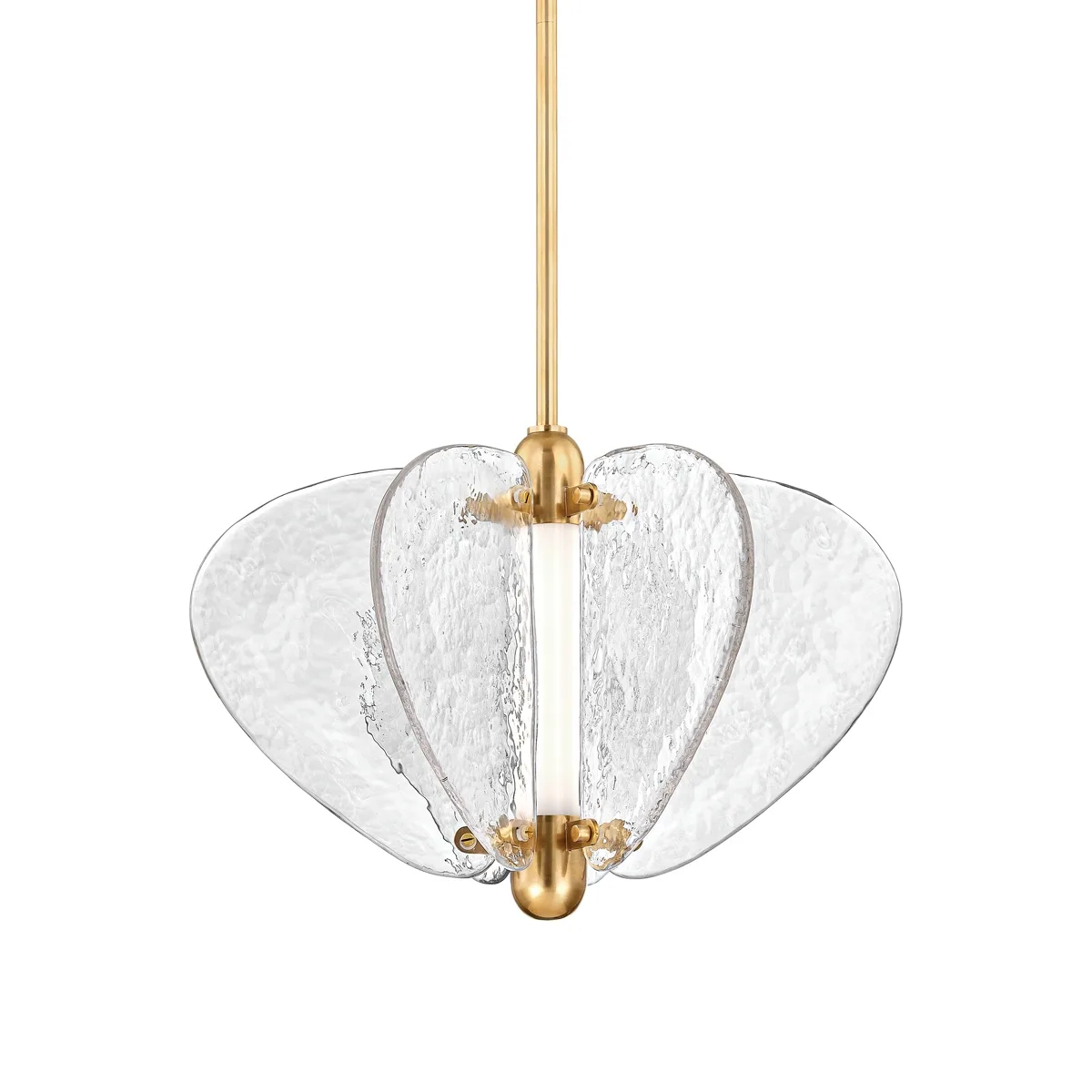 Freya LED Pendant in Vintage Brass