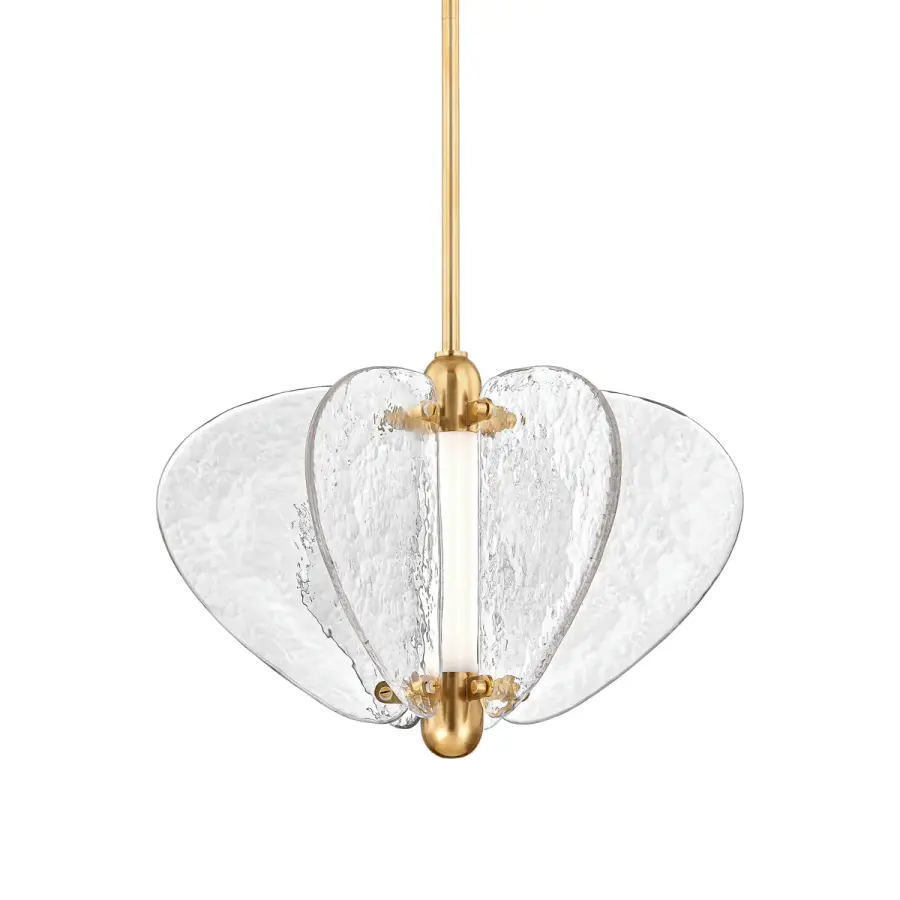 Freya LED Pendant in Vintage Brass