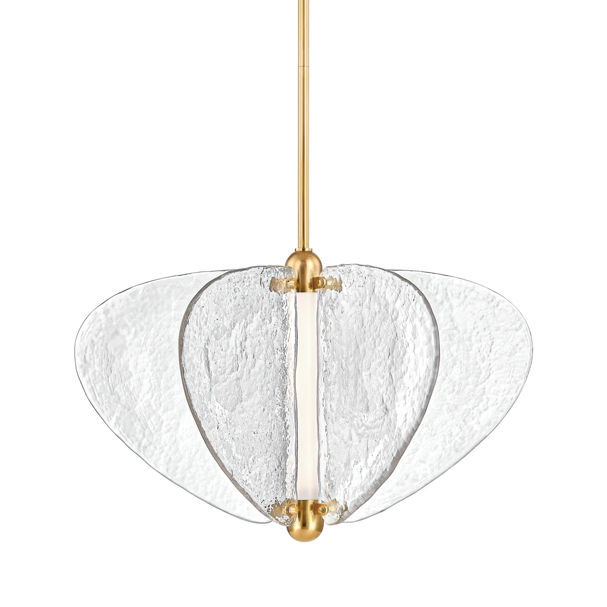 Freya LED Chandelier in Vintage Brass