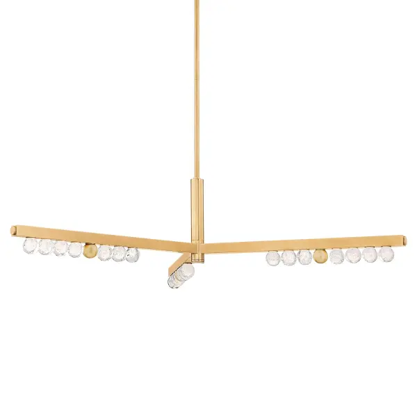 Annecy LED Chandelier in Vintage Brass