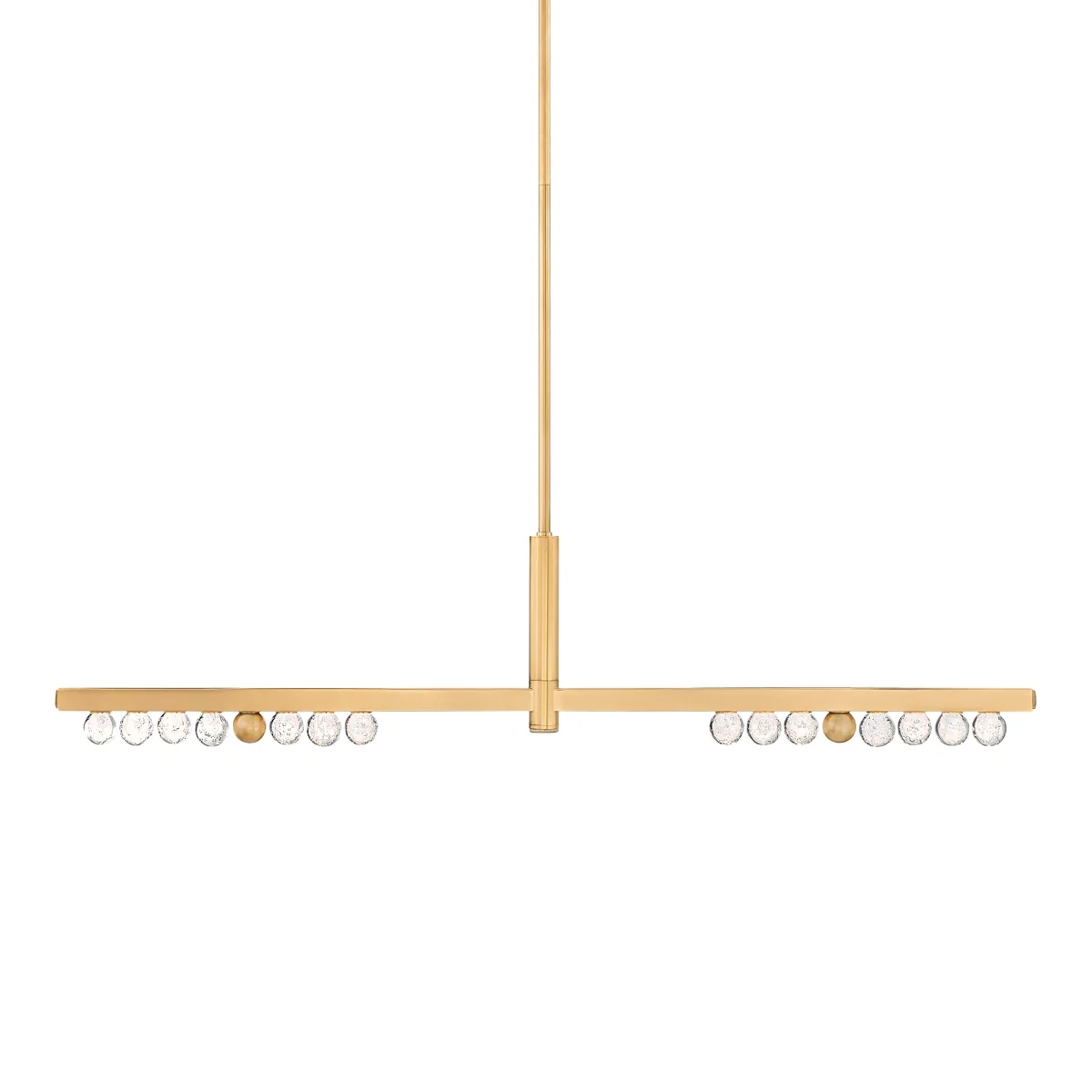 Annecy LED Linear Chandelier in Vintage Brass