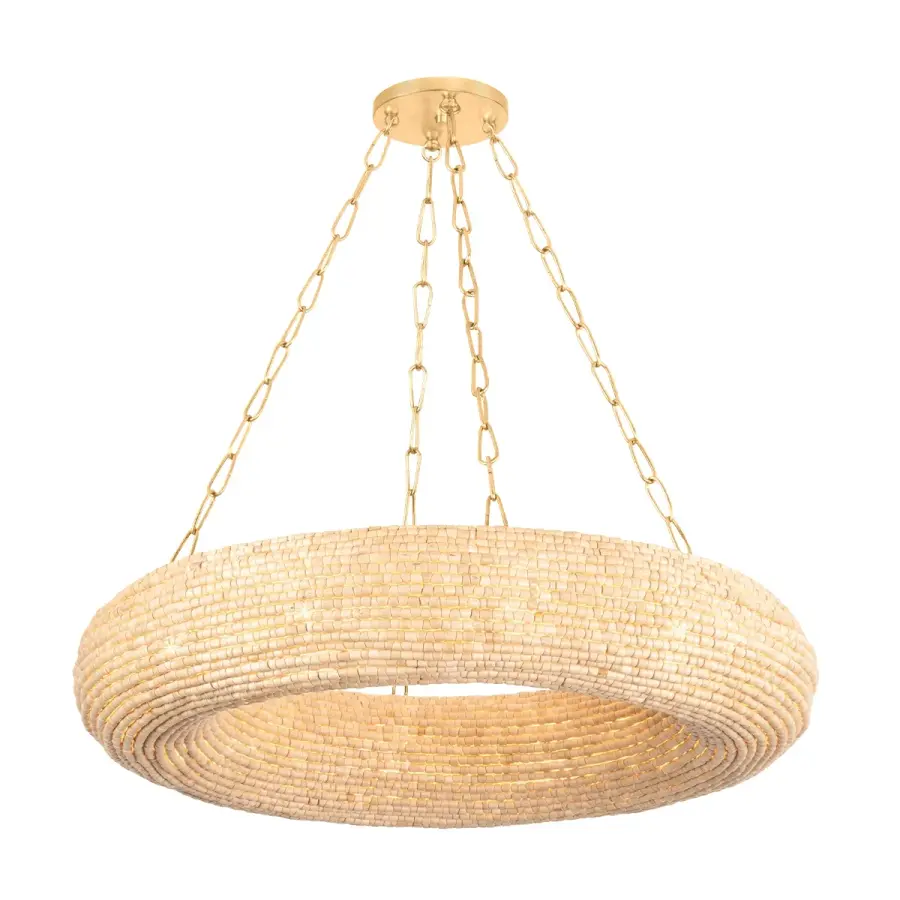 Lure 10-Light Chandelier in Vintage Gold Leaf