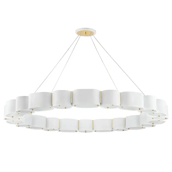 Opal 22-Light Linear Chandelier in Soft White