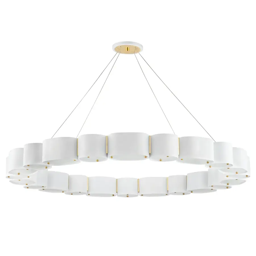 Opal 22-Light Linear Chandelier in Soft White