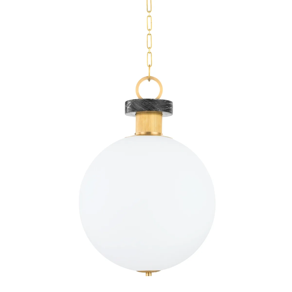 Haru One Light Pendant in Vintage Brass