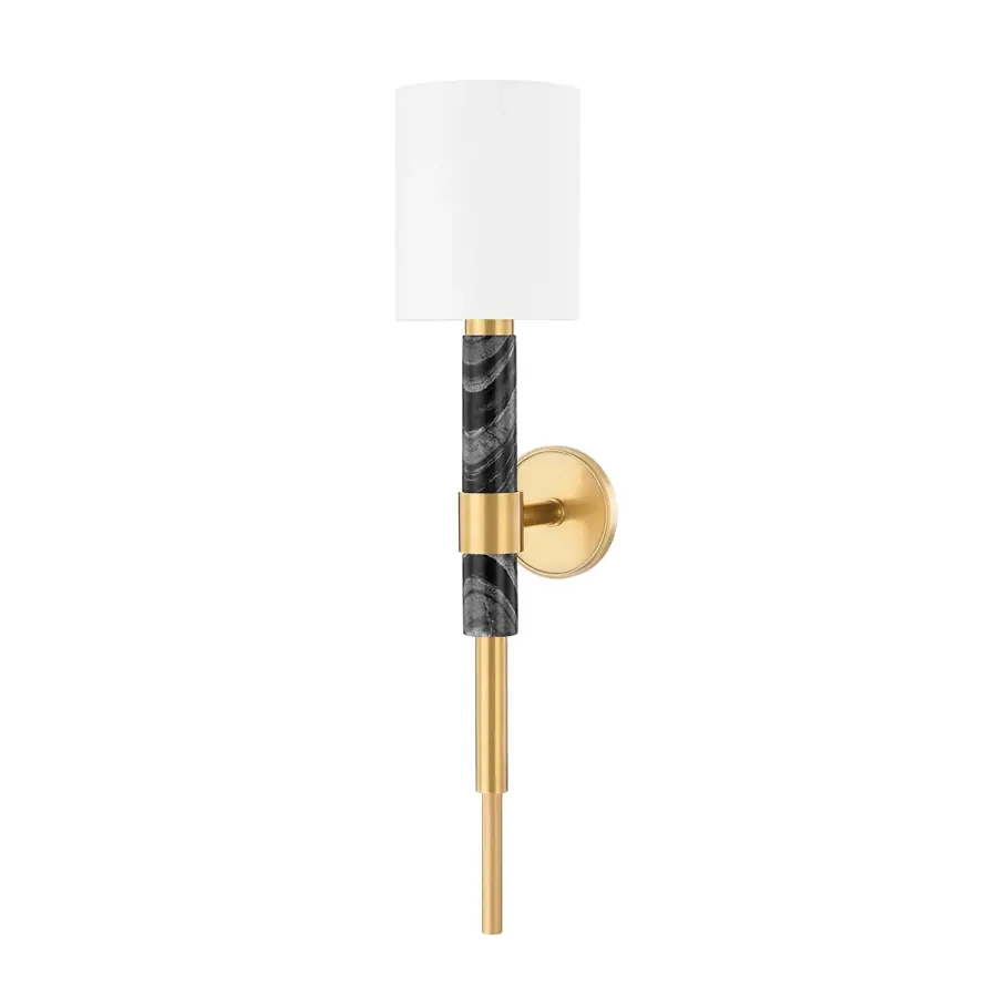 Solstice One Light Wall Sconce in Vintage Brass