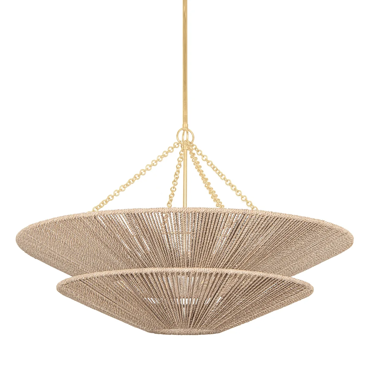Tropea Eight Light Chandelier in Gold Leaf