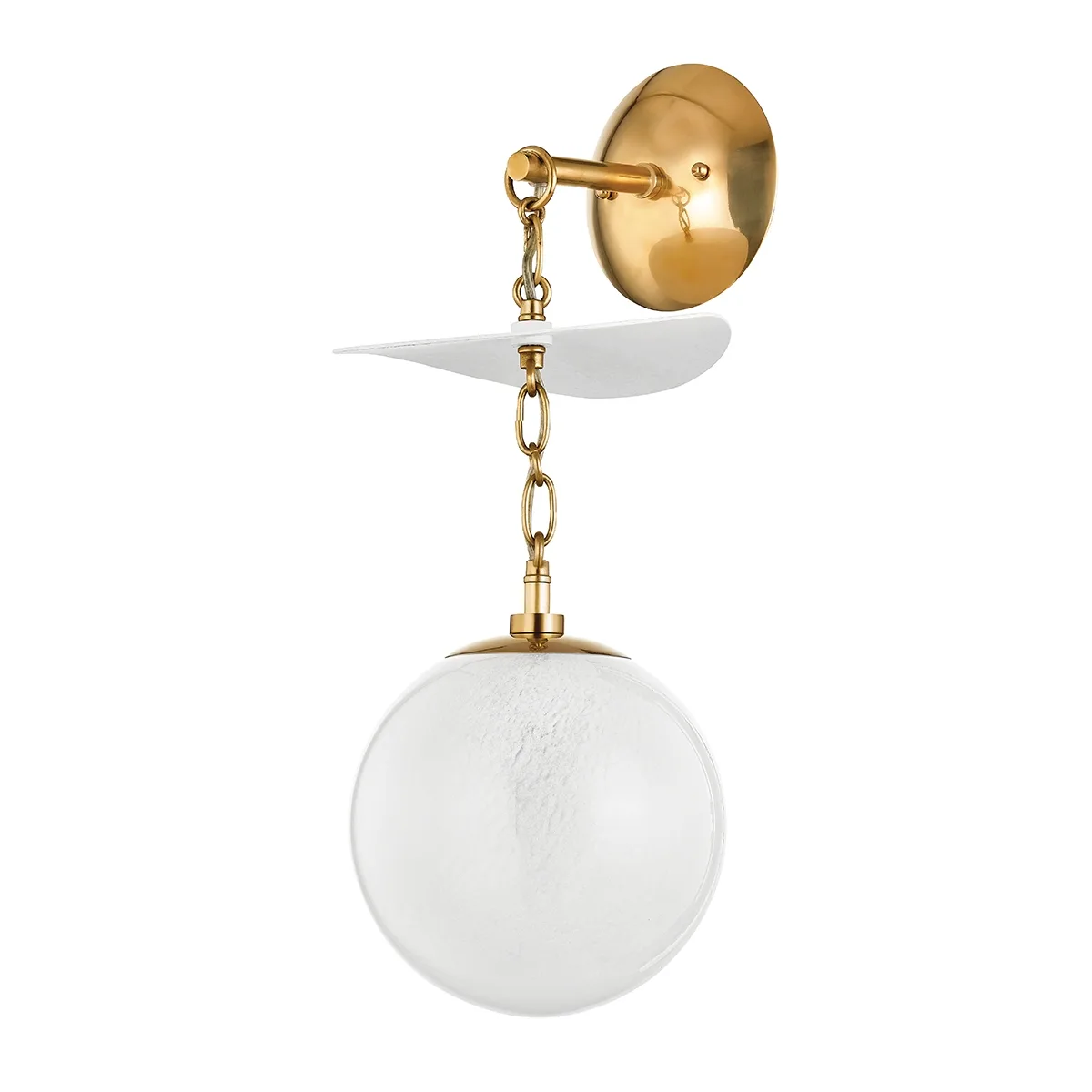 Antoinette One Light Wall Sconce in Vintage Brass