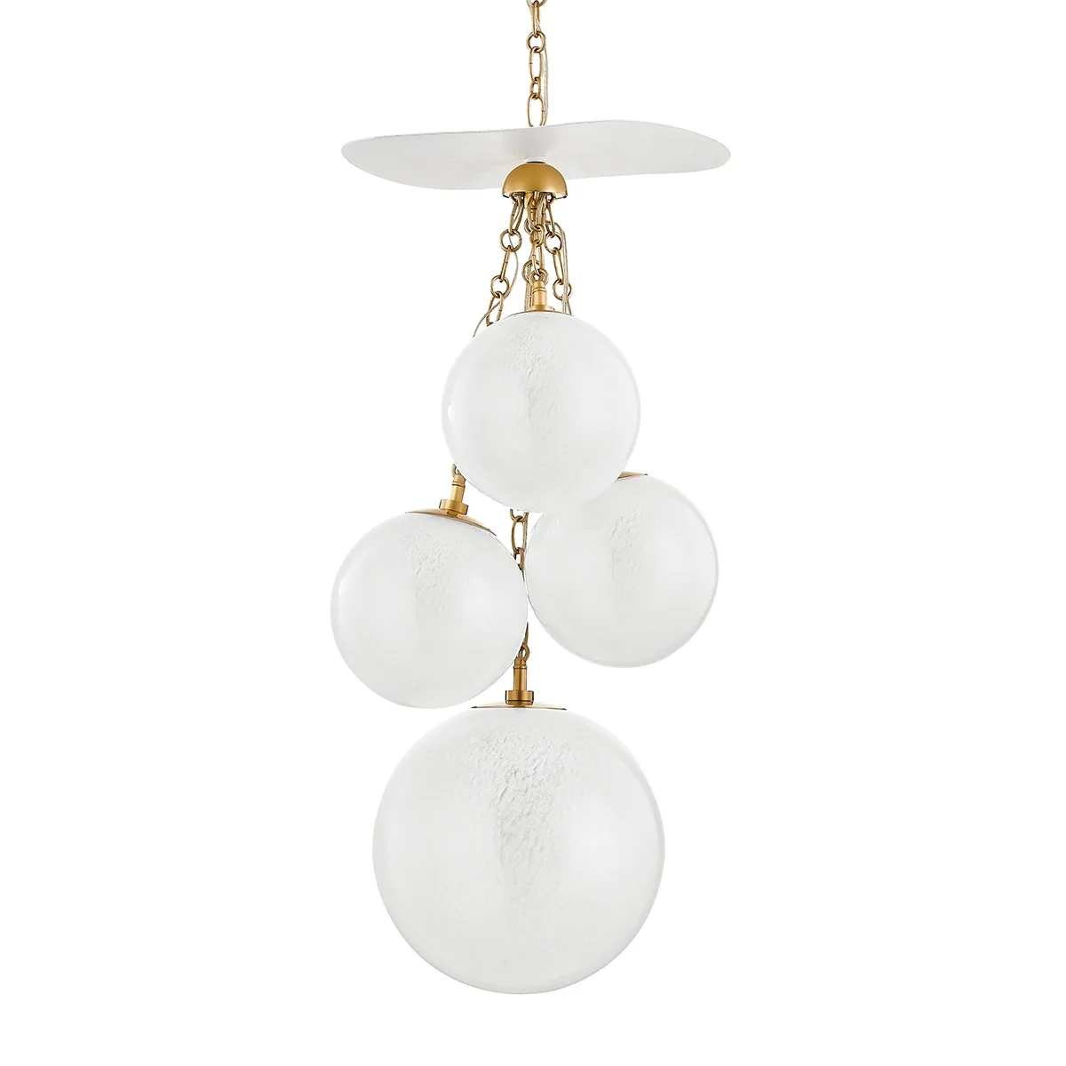 Antoinette Four Light Pendant in Vintage Brass