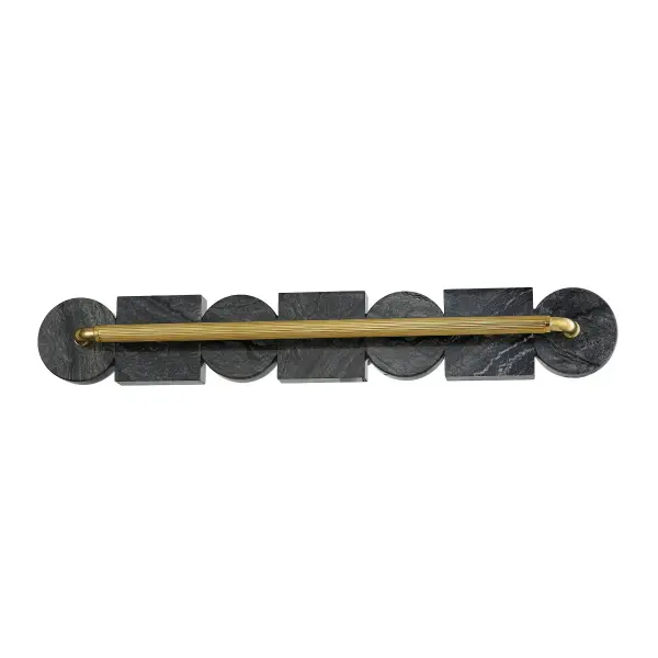 The Sena LED Wall Sconce combines geometric precision with luxurious materials. Stacked circles and squares in natural marble meet a ribbed vintage brass bar for a sophisticated, architectural statement. Versatile mounting options allow vertical or horizontal installation.