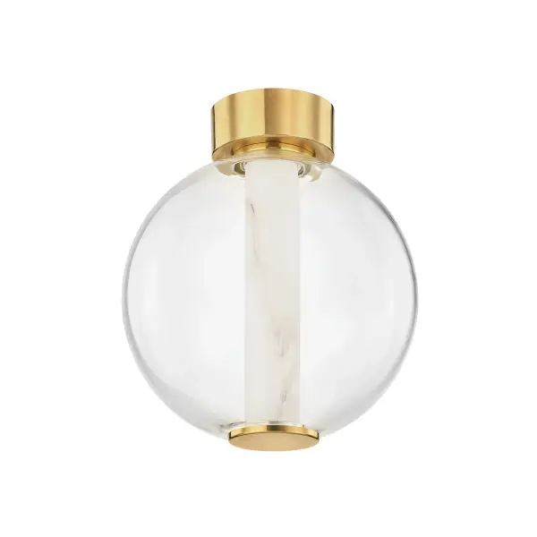 Pietra LED Flush Mount in Vintage Brass