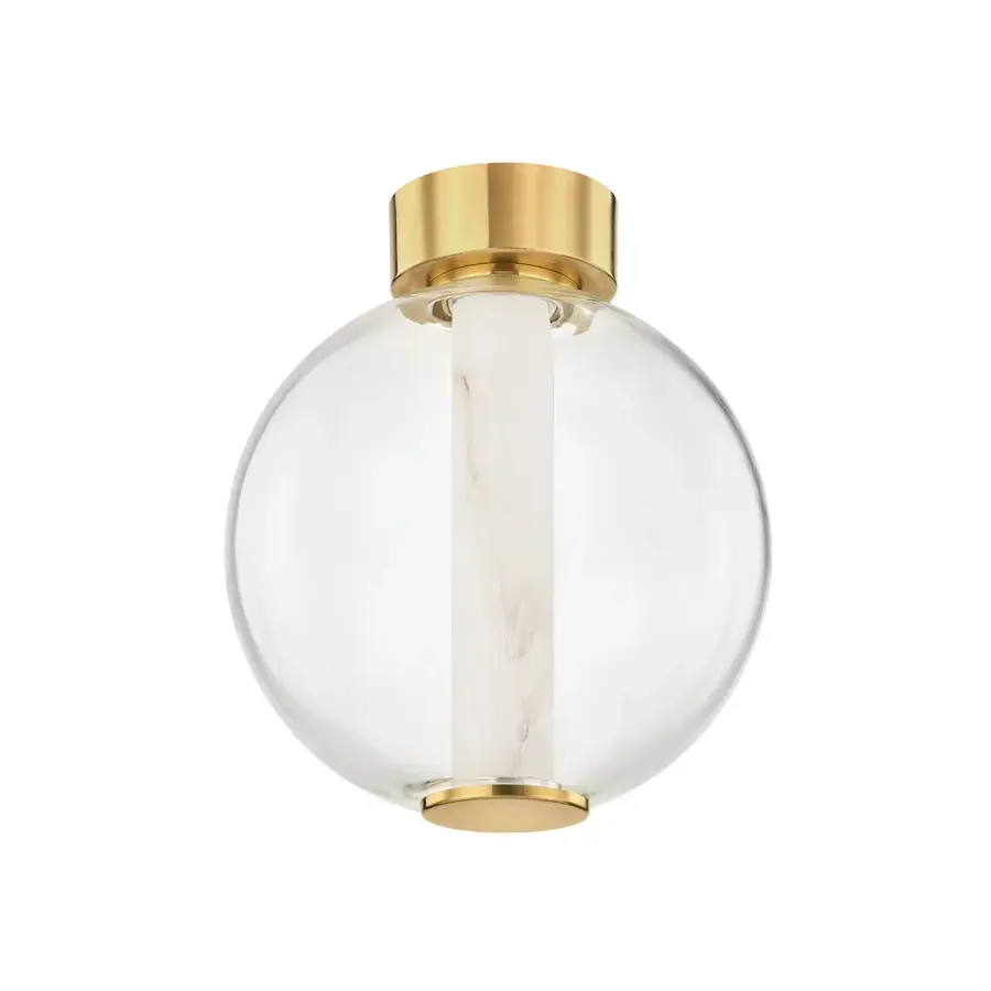Pietra LED Flush Mount in Vintage Brass