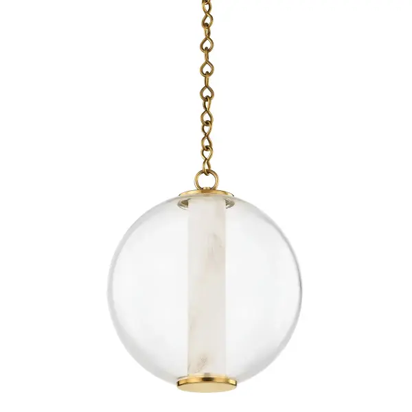 Pietra LED Pendant in Vintage Brass
