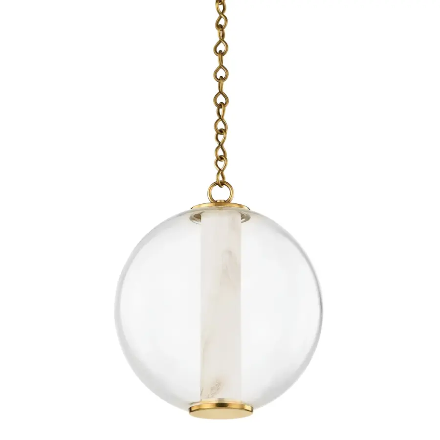 Pietra LED Pendant in Vintage Brass