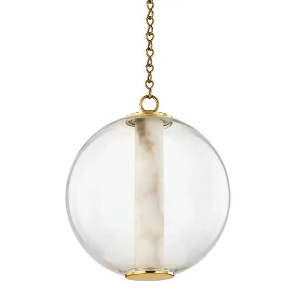 Pietra LED Pendant in Vintage Brass