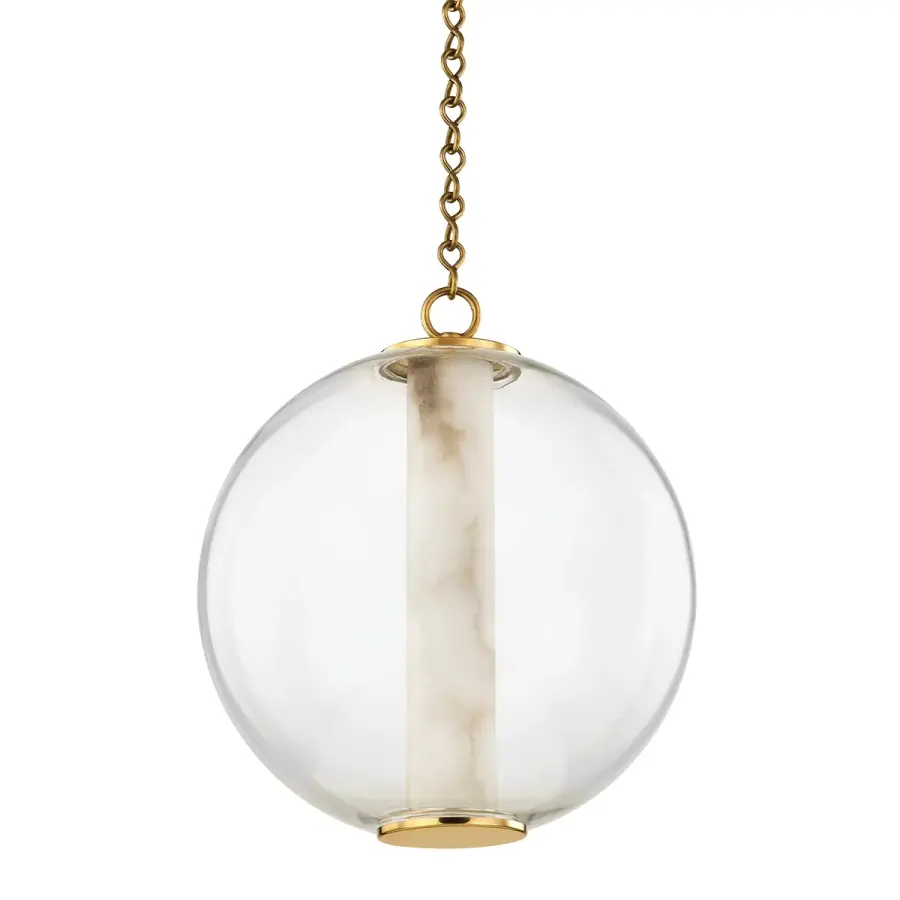 Pietra LED Pendant in Vintage Brass