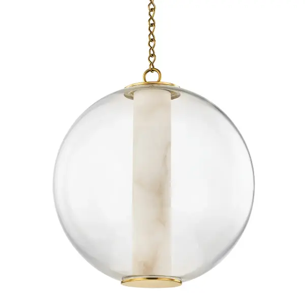 Pietra LED Pendant in Vintage Brass