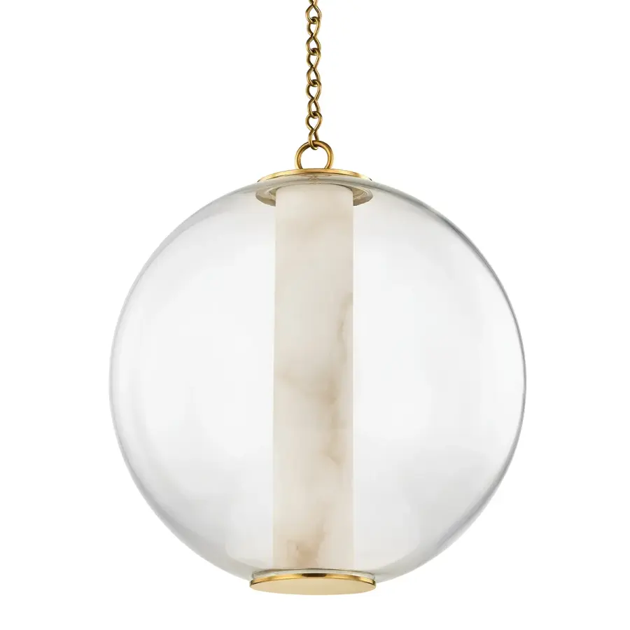 Pietra LED Pendant in Vintage Brass