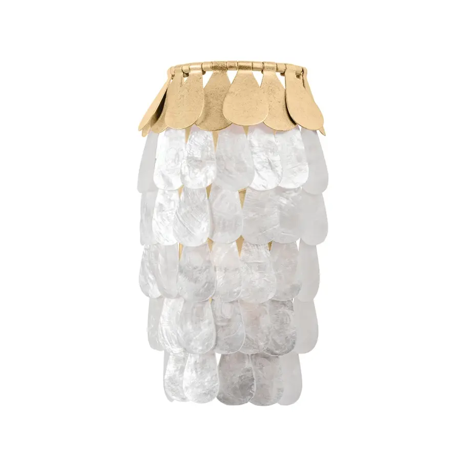 Coralie Two Light Wall Sconce in Vintage Gold Leaf