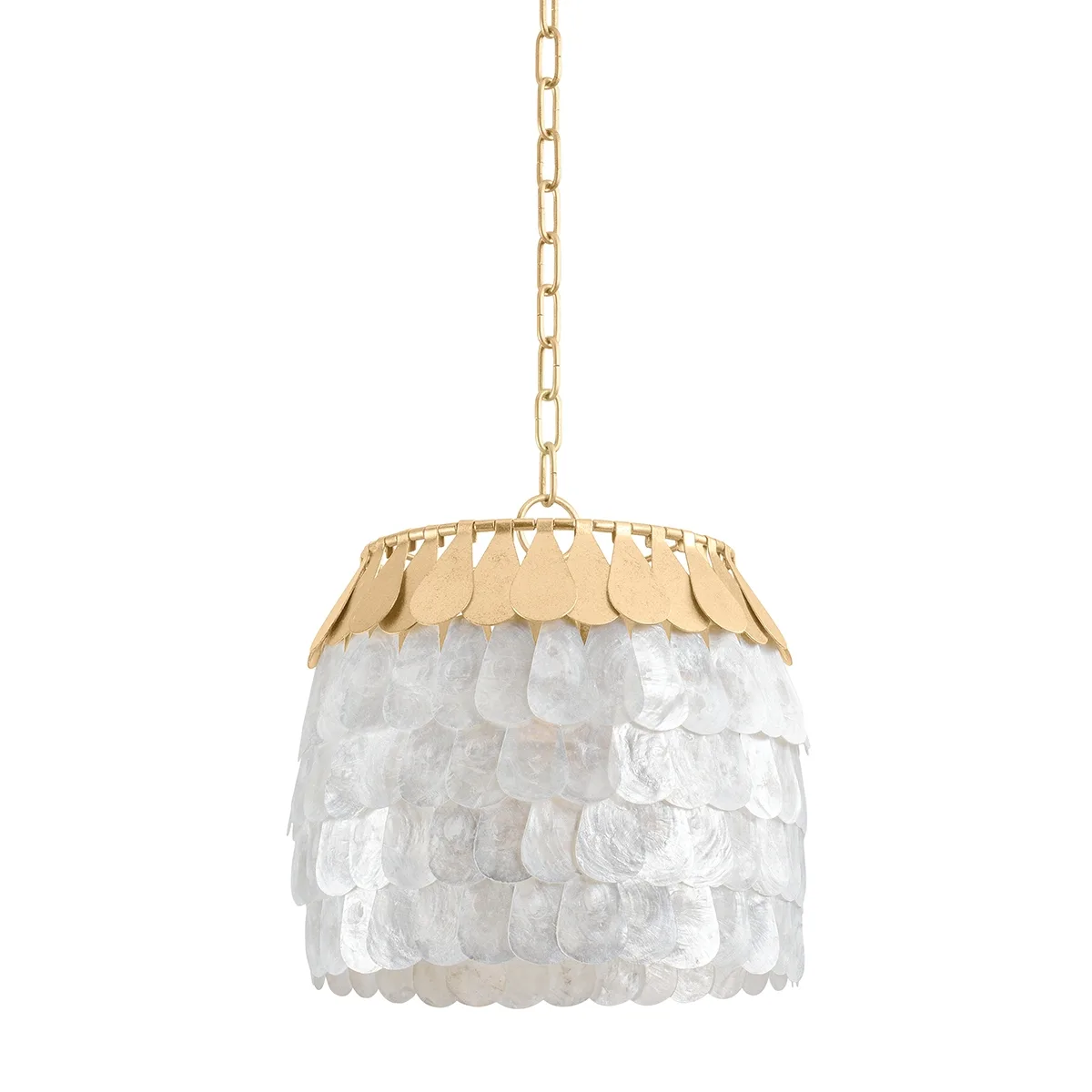 Coralie One Light Pendant in Vintage Gold Leaf