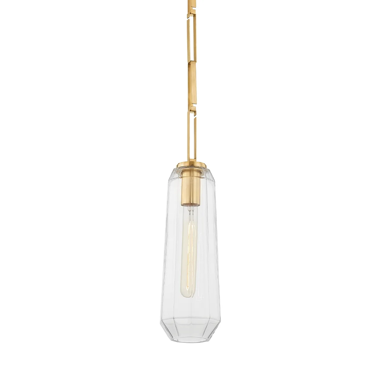 Copenhagen One Light Pendant in Vintage Brass