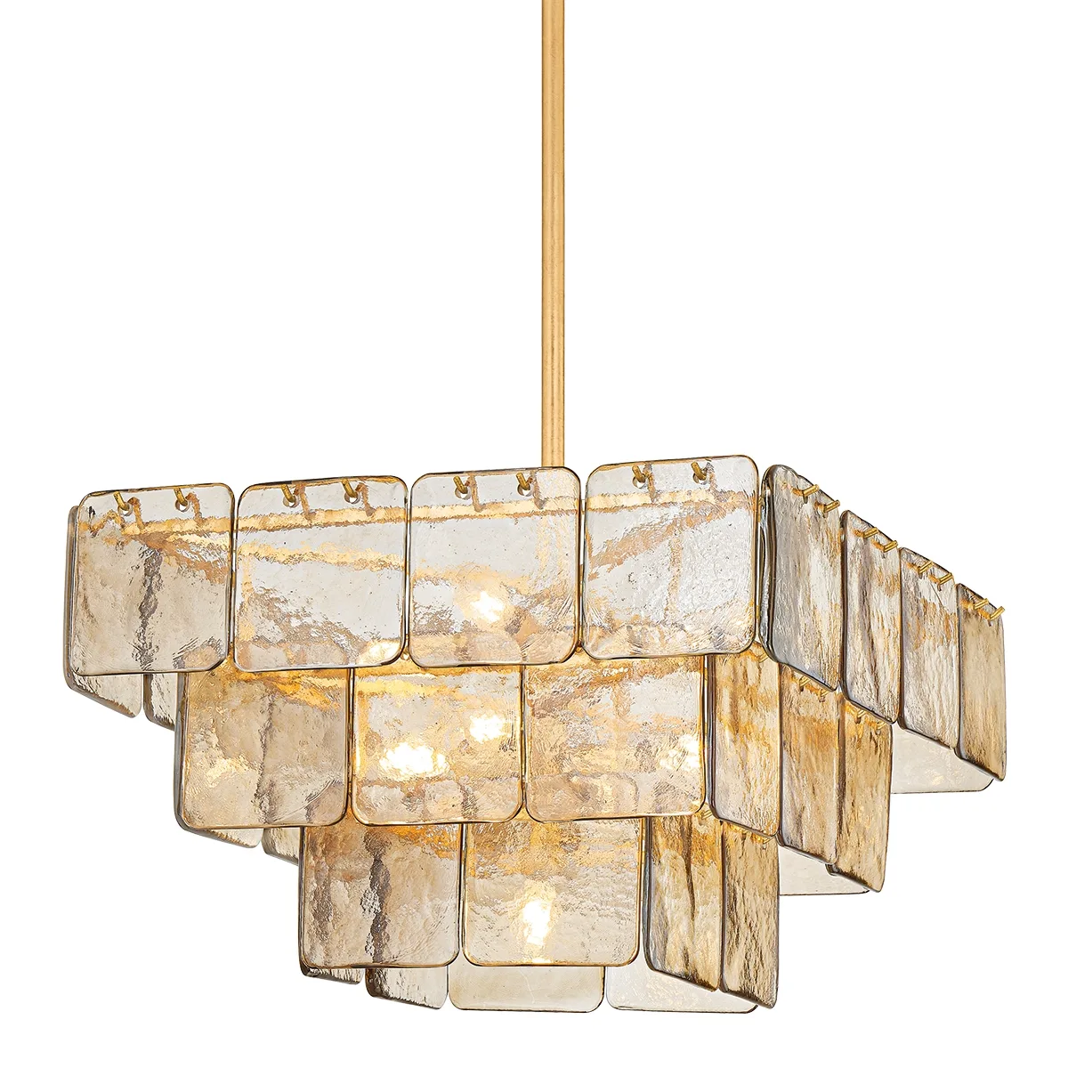 Regal Nine Light Chandelier in Vintage Gold Leaf