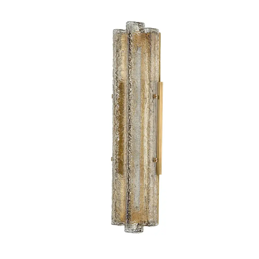 Carnelian LED Wall Sconce in Vintage Brass