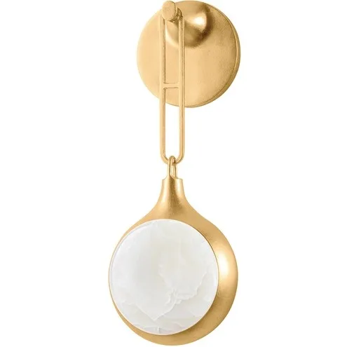 Riviere LED Wall Sconce in Vintage Gold Leaf