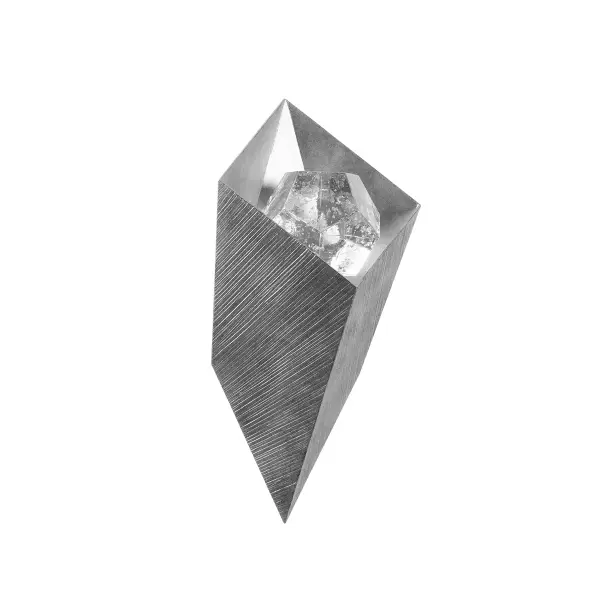 The Conch LED Wall Sconce is a striking statement piece that combines artisanal craftsmanship with modern LED technology. Its faceted metal shade with inlaid crystal glass jewel creates a jewelry-like effect, while the Vintage Gold Leaf finish adds warmth and luxury. Perfect for adding dramatic accent lighting to transitional and contemporary interiors.