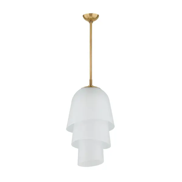 Hela One Light Pendant in Vintage Brass