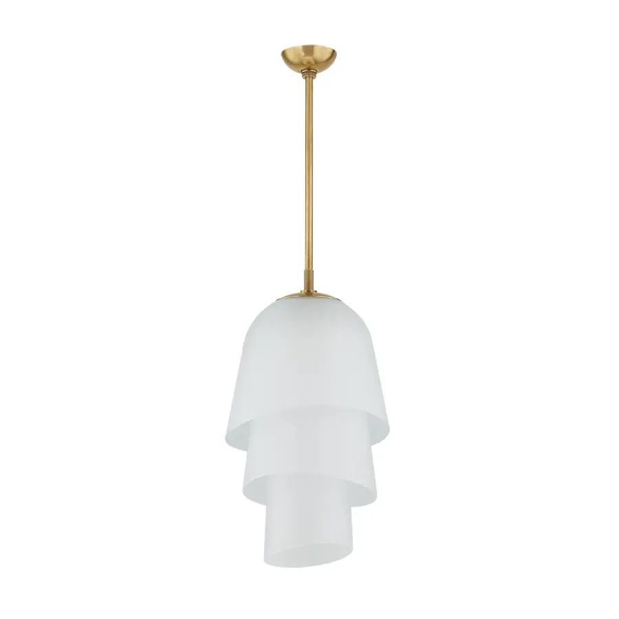 Hela One Light Pendant in Vintage Brass