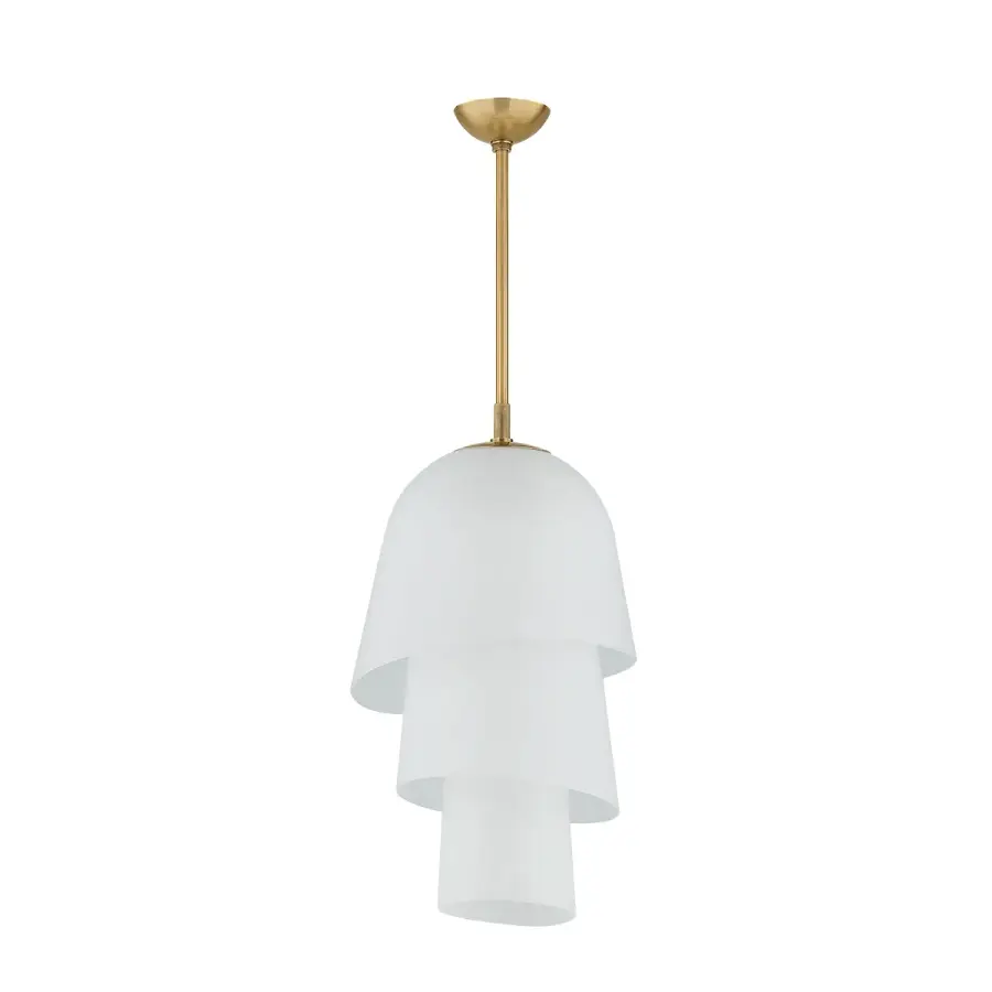 Hela One Light Pendant in Vintage Brass