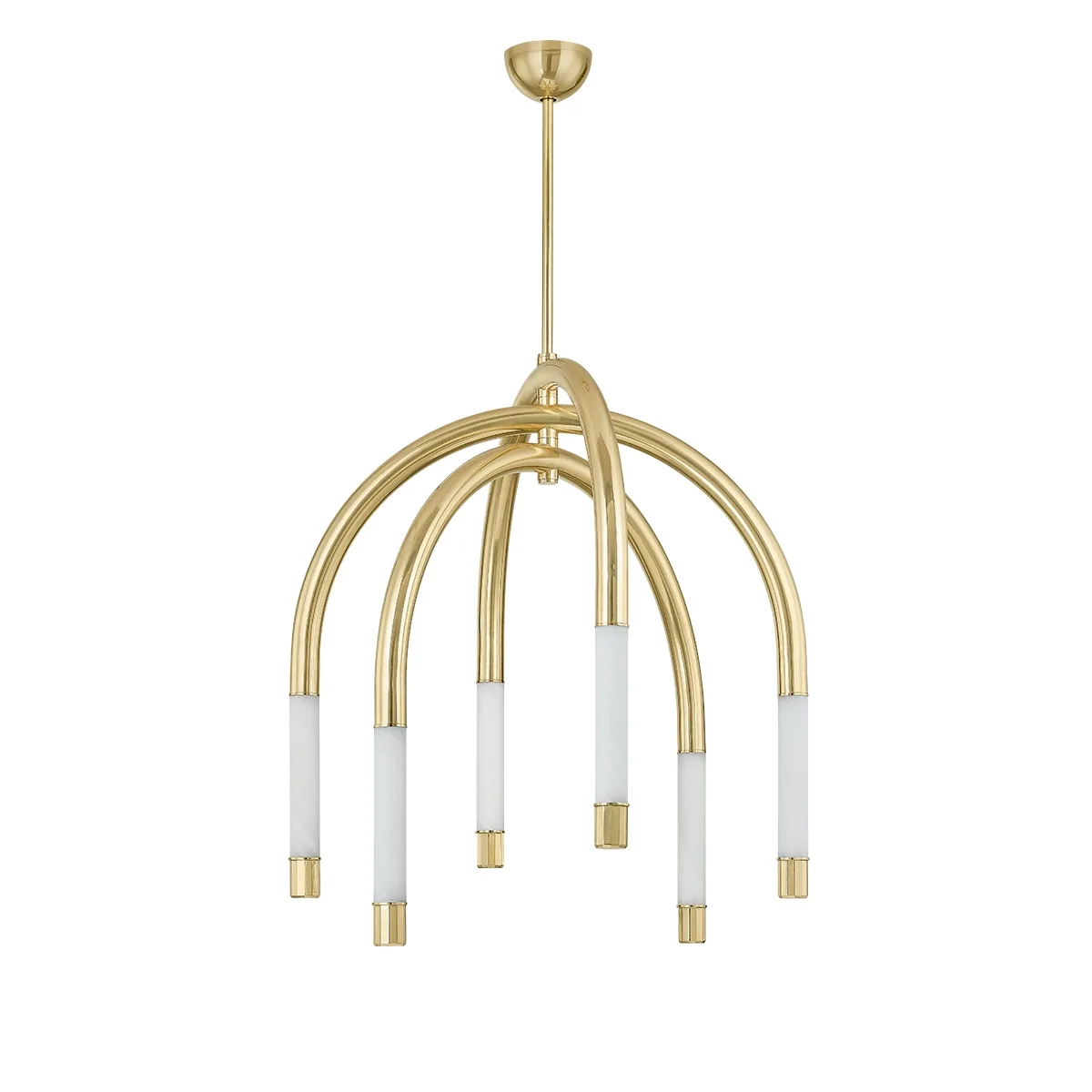 Zeme LED Chandelier in Vintage Polished Brass