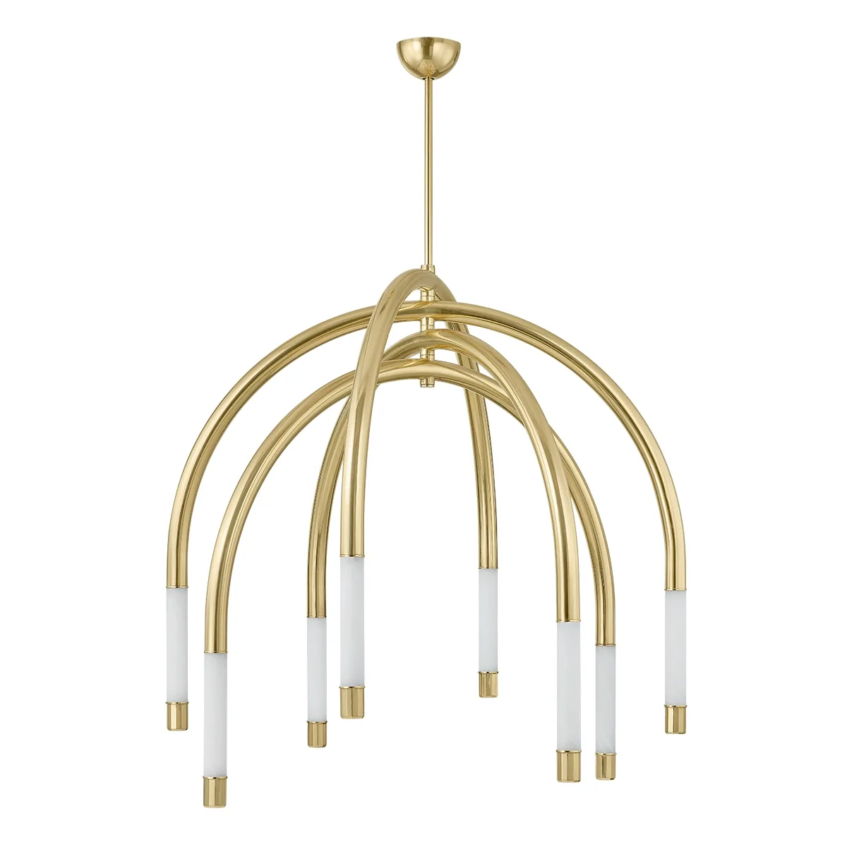 Zeme LED Chandelier in Vintage Polished Brass