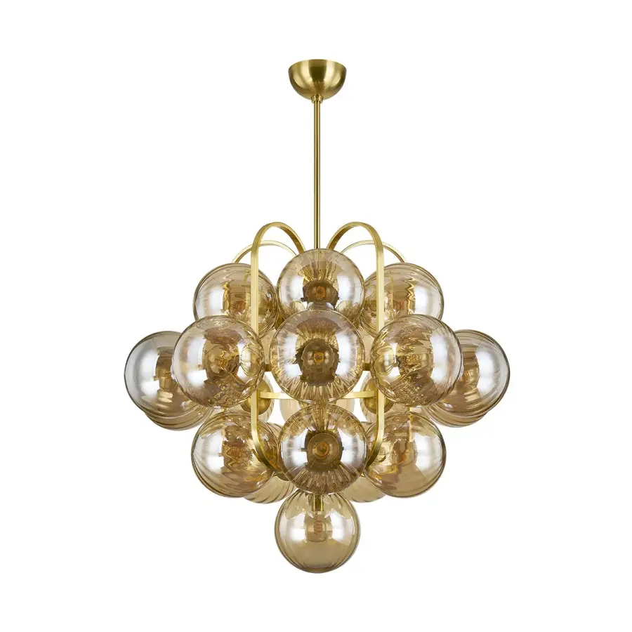 Cronus 21-Light Chandelier in Vintage Polished Brass