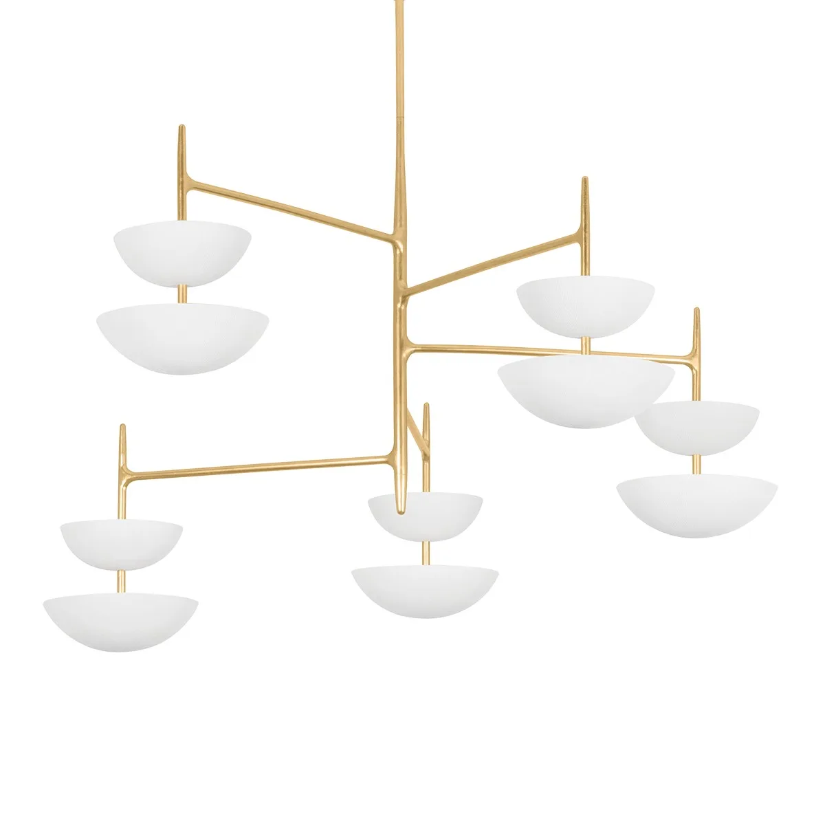 Evander 10-Light LED Chandelier in Vintage Gold Leaf