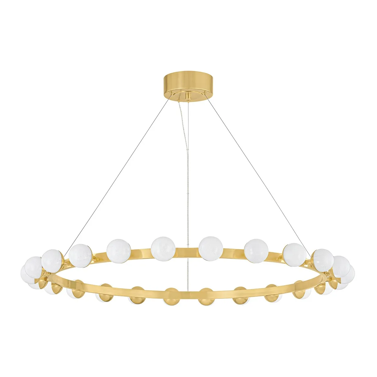 Linus LED Chandelier in Vintage Brass