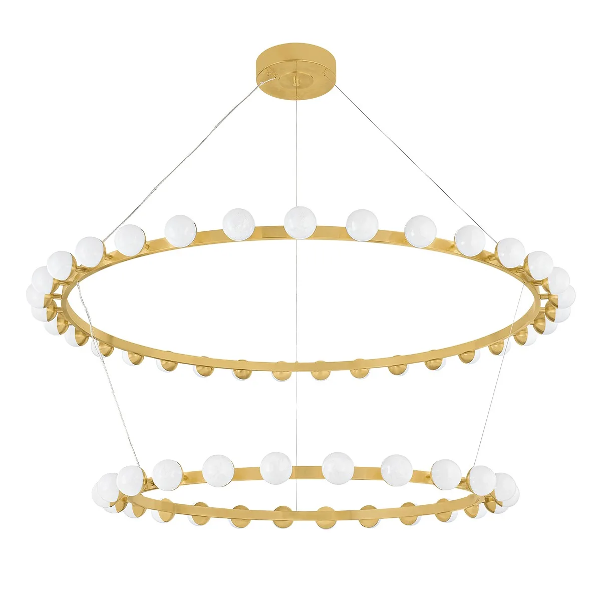 Linus LED Chandelier in Vintage Brass